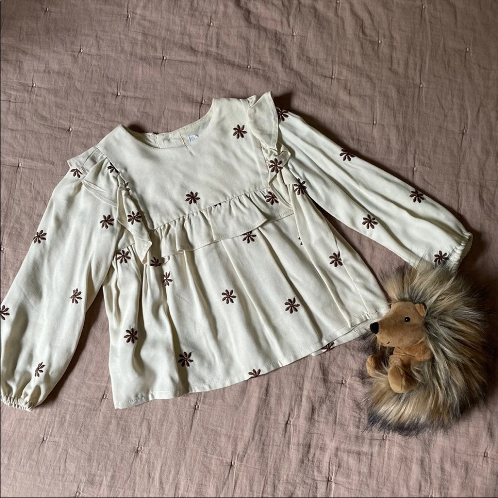 Zara embroidered blouse